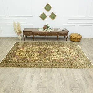 Camel Rustic Design Hand-Knotted Rug - 2