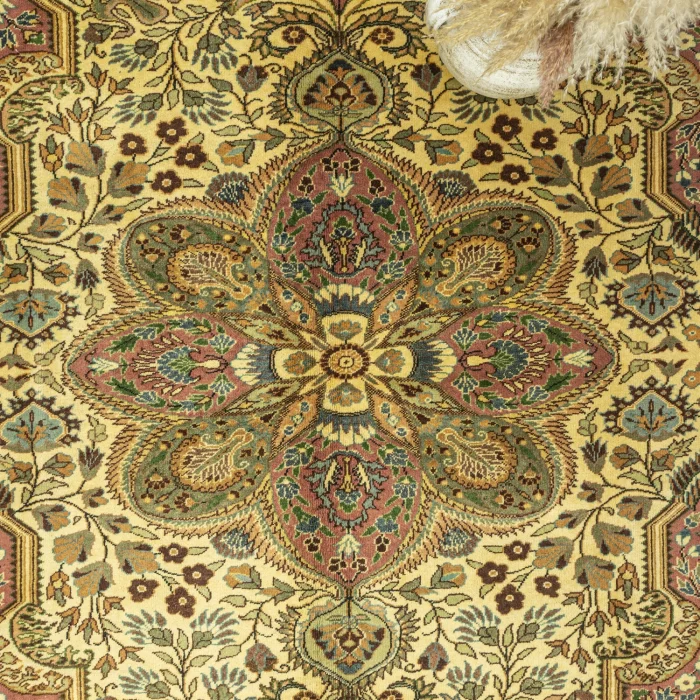 Camel Rustic Design Hand-Knotted Rug - 4
