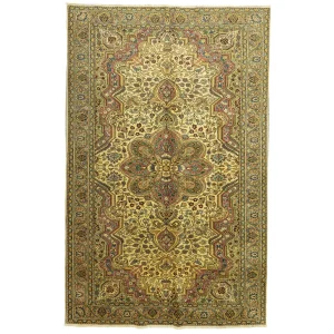 Camel Rustic Design Hand-Knotted Rug - 1