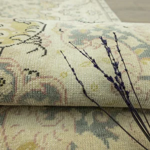 Vintage Hand-Woven Beige Rug 200x299 cm - 7