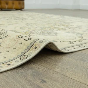 Vintage Hand-Woven Beige Rug 200x299 cm - 6