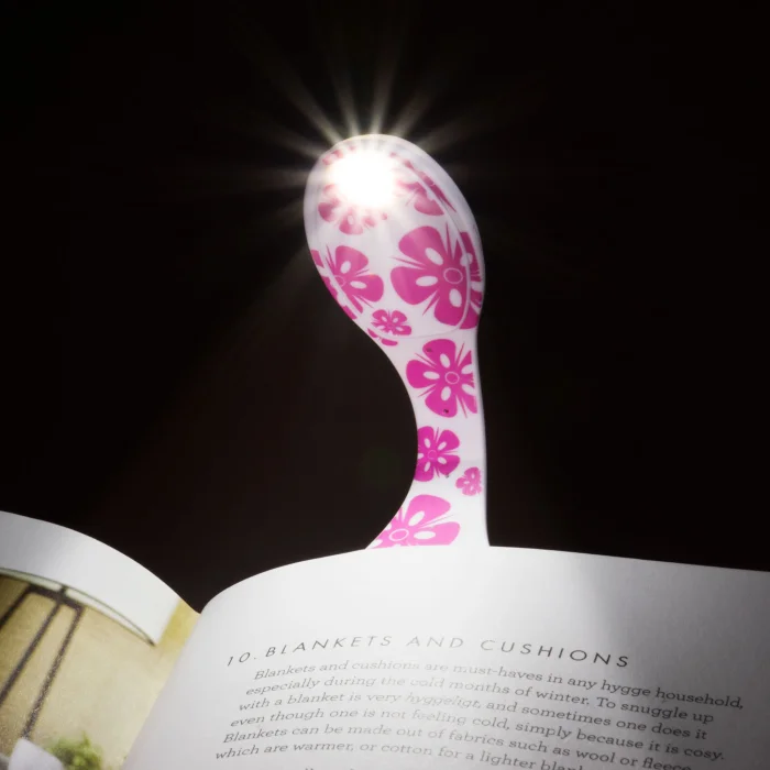 Flexilight Pink Flower Flexible Reading Light - 5