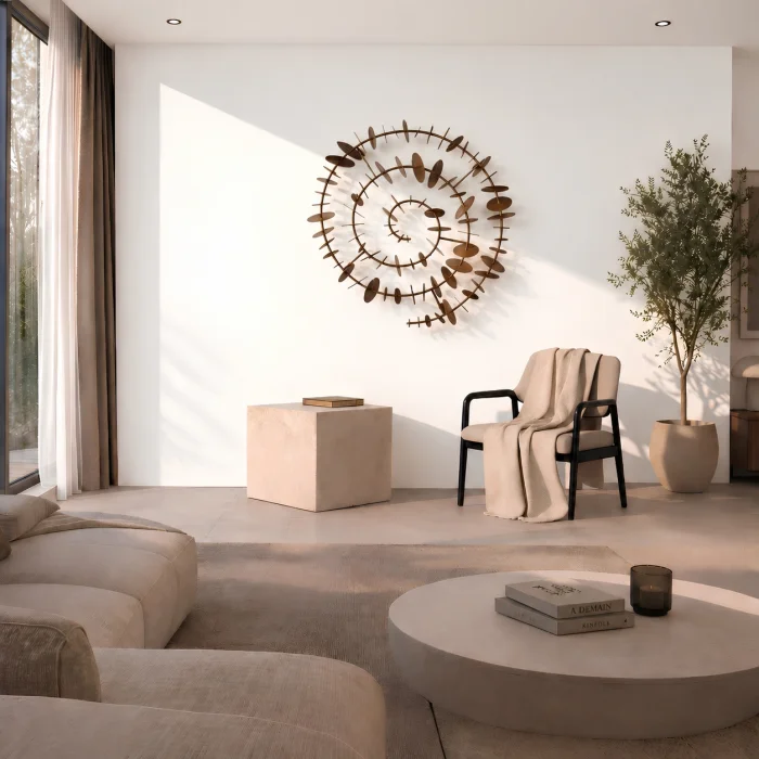 Time Spiral Gold Metal Wall Decor - 3