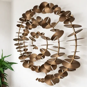 Time Spiral Gold Metal Wall Decor - 5