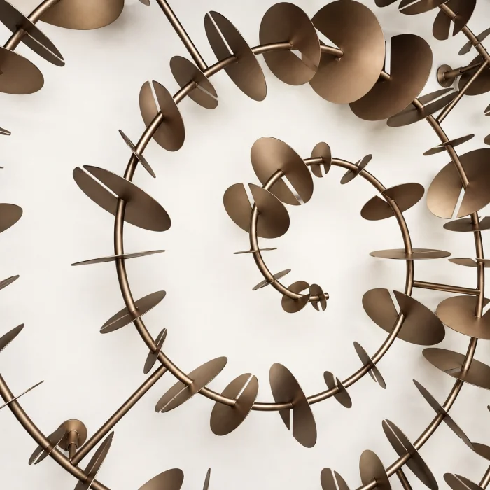 Time Spiral Gold Metal Wall Decor - 7