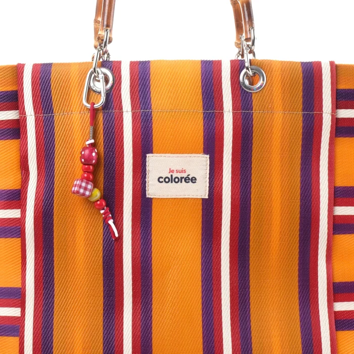 Cabas-x Mandarine Natural Bambou Saplı Tote Çanta - 4