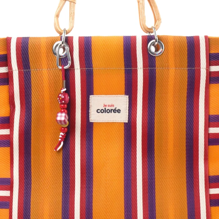 Cabas-x Mandarine Natural Bambou Tresse Tote Çanta - 4