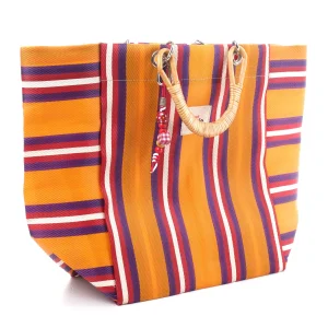 Cabas-x Mandarine Natural Bambou Tresse Tote Çanta - 2