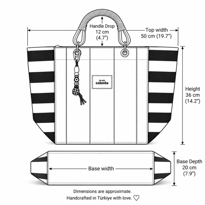 Mistral Natural Bambou Tresse X Tote Çanta - 6
