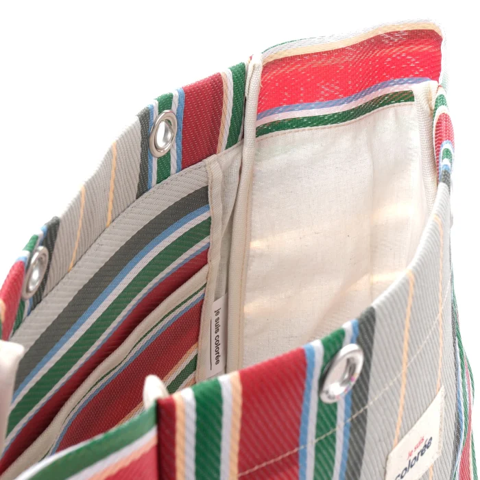 Cabas-X Pinede Natural Bamboo Handle Tote Bag - 4