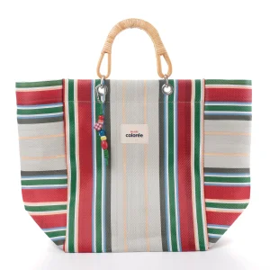 Cabas-x Pinede Natural Bambou Tresse Handle X Tote Bag - 1