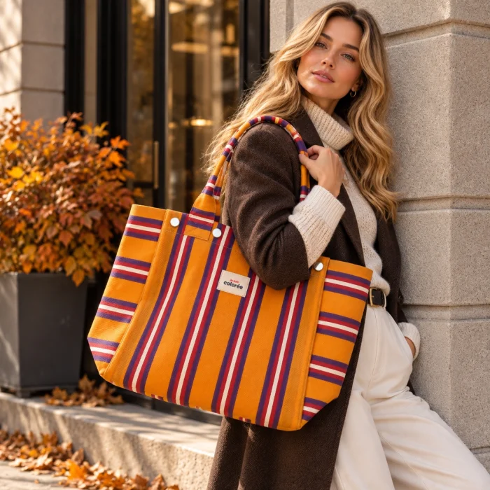 Cabas XL Mandarine Tote Çanta - 3