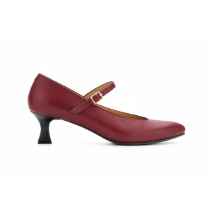 Auburn Bordo Leather Heels
