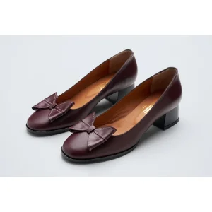 Melbourne Bow Leather Heels - 2