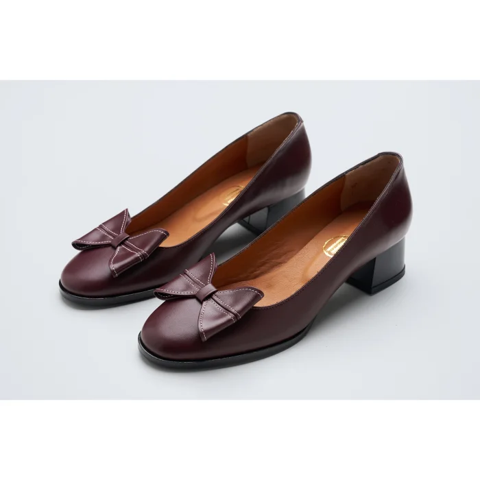 Melbourne Bow Leather Heels - 2