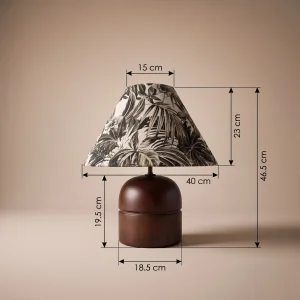 Flora Ahşap Abajur - 10