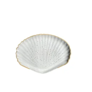 Stoneware Shell Serving Plate - 1