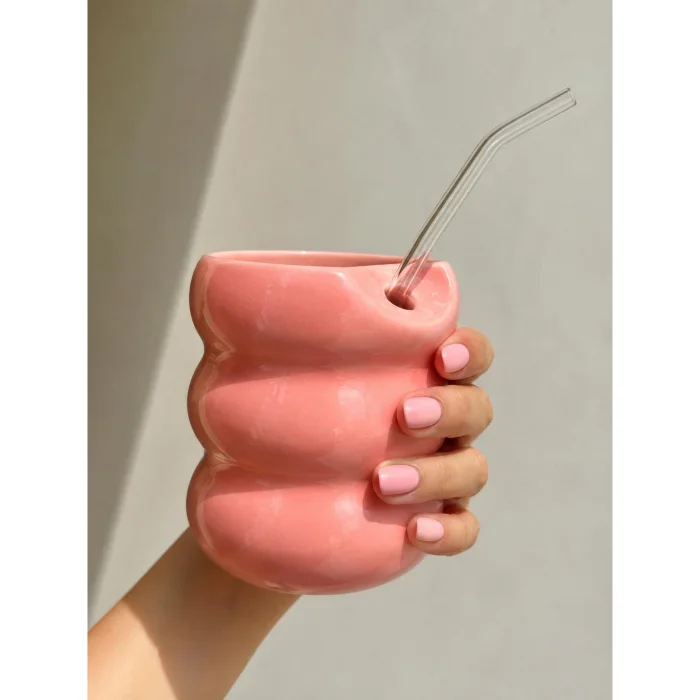 Summer Pembe Seramik Kupa - 4