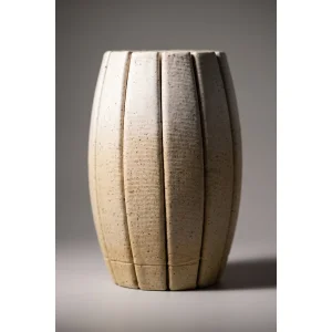 Vertical Paneled 3D Printed Ceramic Vase