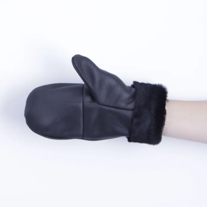 Suede Leather Mittens - 3
