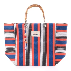 Cabas Corail Natural Bamboo Handle Tote Bag - 1