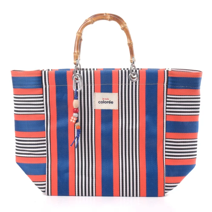 Cabas Corail Natural Bamboo Handle Tote Bag - 1