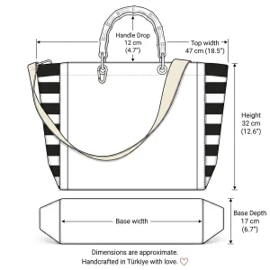 Cabas Corail Natural Bamboo Handle Tote Bag - 6