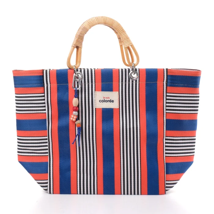 Cabas Corail Bambu Saplı Dokuma Tote Çanta - 1