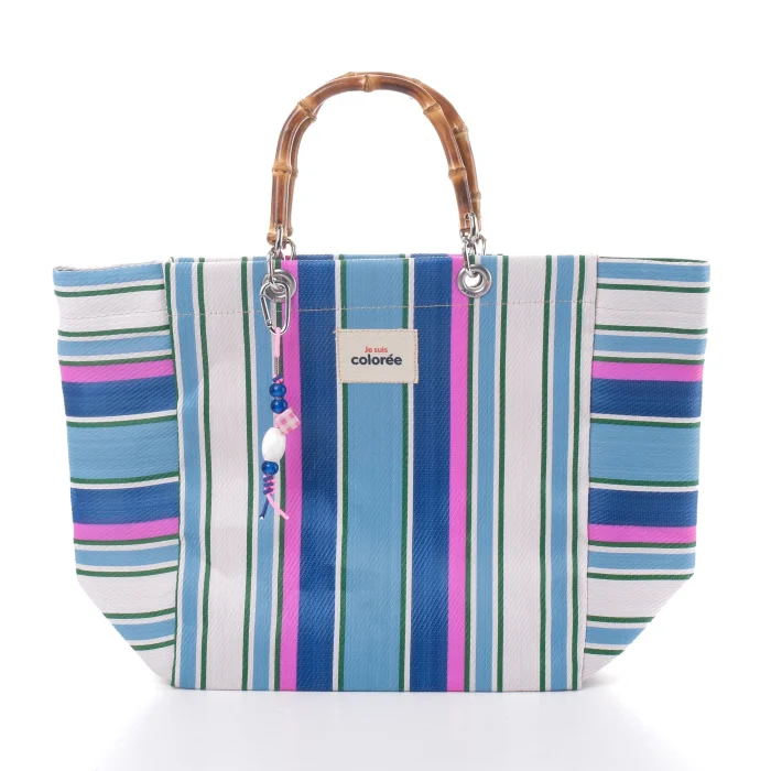 Cabas Lagon Natural Bambou Handle Tote Bag - 1