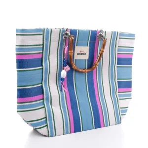 Cabas Lagon Natural Bambou Handle Tote Bag - 2