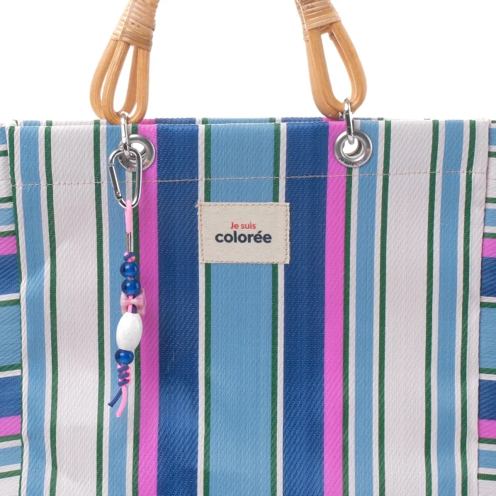 Natural Bambou Tresse Cabas Lagon Tote Bag - 4
