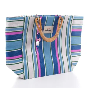 Natural Bambou Tresse Cabas Lagon Tote Bag - 2