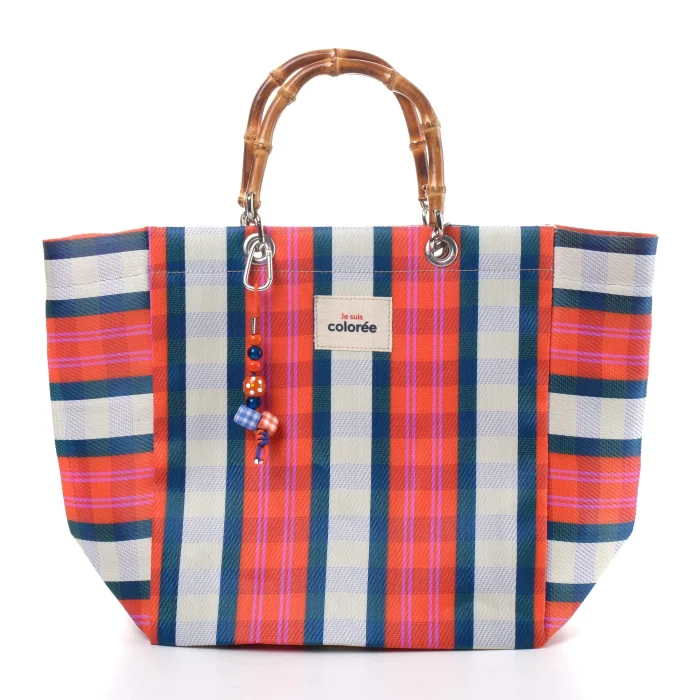 Cabas Regate Natural Bamboo Handle Tote Bag - 1