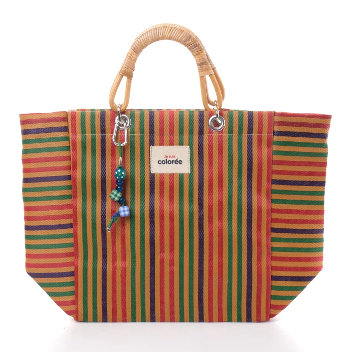 Cabas Safran Natural Bambou Tresse Tote Bag - 1
