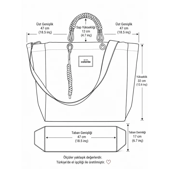 Cabas Terracotta Corde Handle Tote Bag - 5