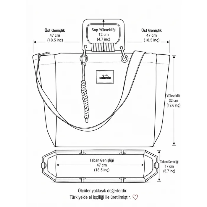 Cabas Terracotta Cordeplex Handle Tote Bag - 6