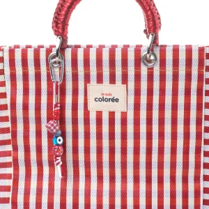 Cabas Terracotta Crochet Handle Tote Bag - 4