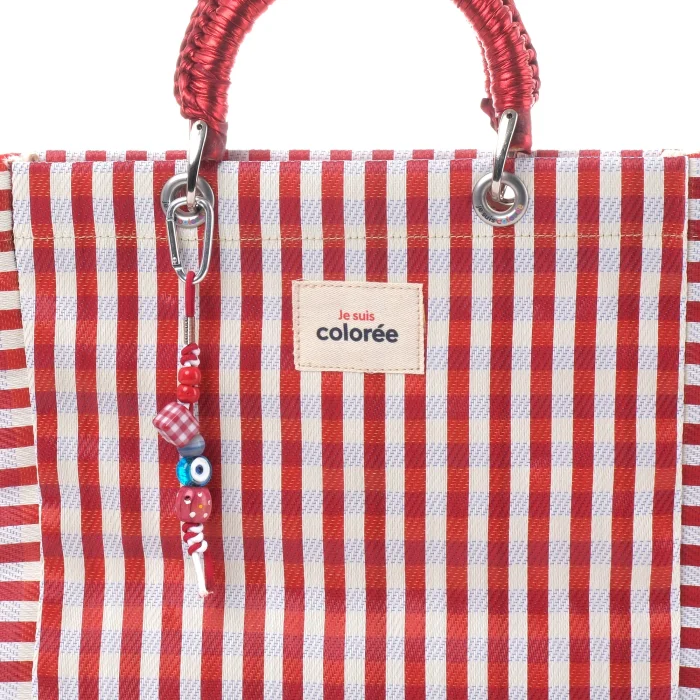 Cabas Terracotta Crochet Handle Tote Bag - 4