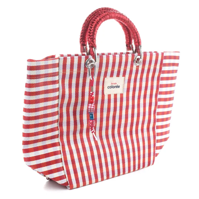 Cabas Terracotta Crochet Handle Tote Bag - 2