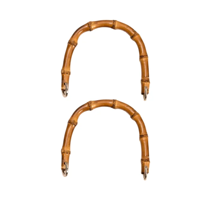 Cabas Terracotta Natural Bambou Handle Tote Bag - 5