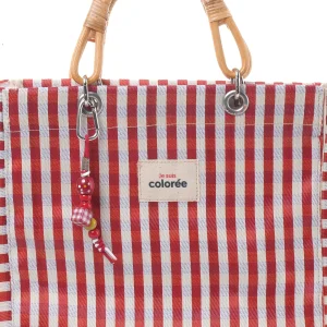 Cabas Terracotta Natural Bambou Tresse Tote Bag - 3