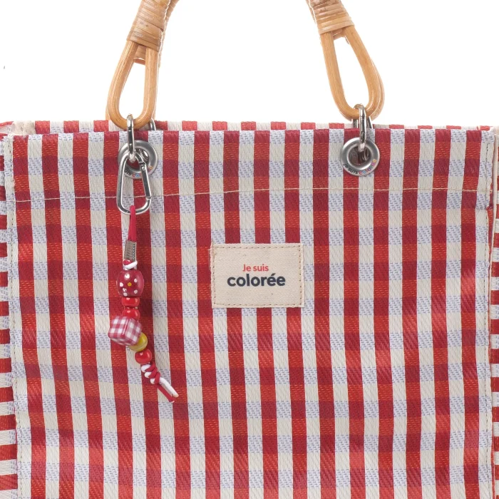 Cabas Terracotta Natural Bambou Tresse Tote Bag - 3