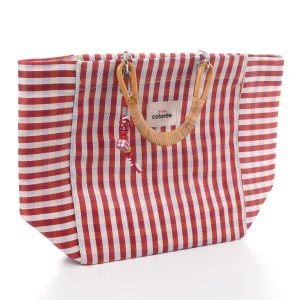 Cabas Terracotta Natural Bambou Tresse Tote Bag - 2
