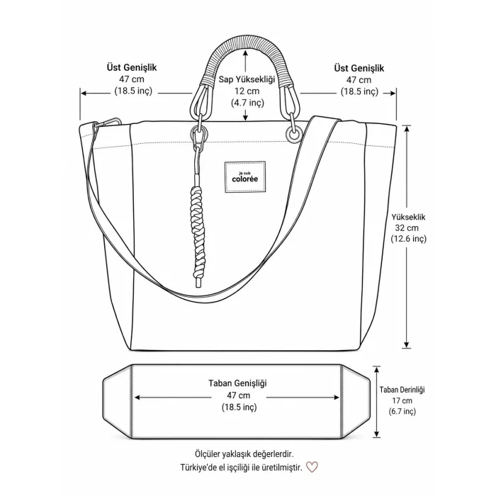 Cabas Terracotta Natural Bambou Tresse Tote Bag - 6
