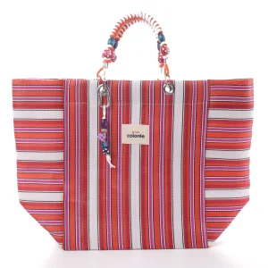 Cabas-X Cerise Corde Handle Tote Bag - 1