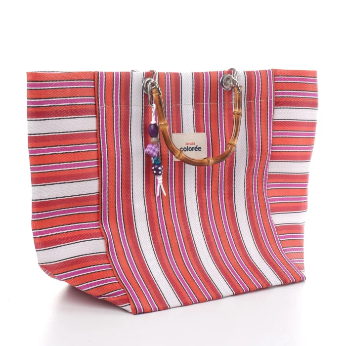 Cabas-x Cerise Natural Bambou Sap Tote Çanta - 2