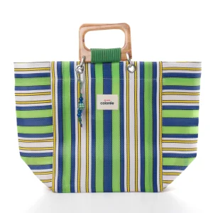 Cabas-x Chartreuse Cordeplex Tote Bag - 1