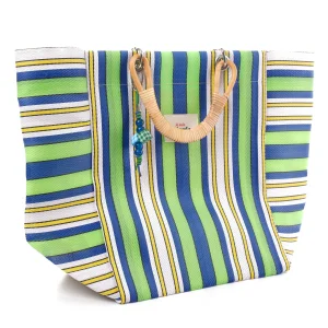 Cabas-X Chartreuse Natural Bambou Tresse Tote Bag - 2
