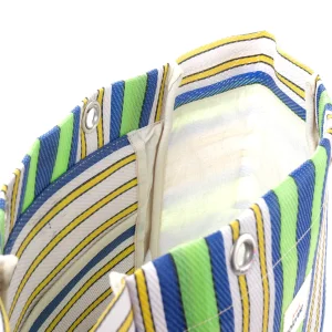 Cabas-X Chartreuse Natural Bambou Tresse Tote Bag - 3