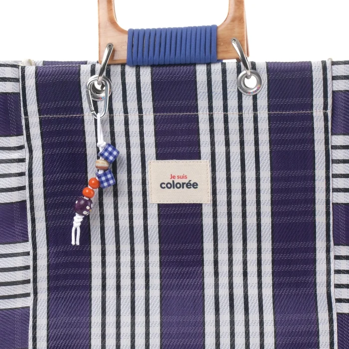 Cabas-X Prune Cordeplex Handle Tote Bag - 4